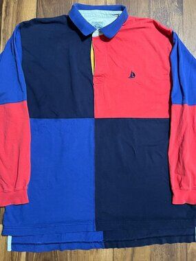 Vintage Cambridge Classics Rugby Shirt Mens Large 90s Y2K Nautical